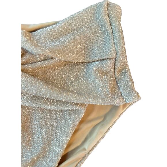 Free People Beach Riot Zurie Gild Shimmer Twist High Waist Bikini Bottom Small - Picture 4 of 8